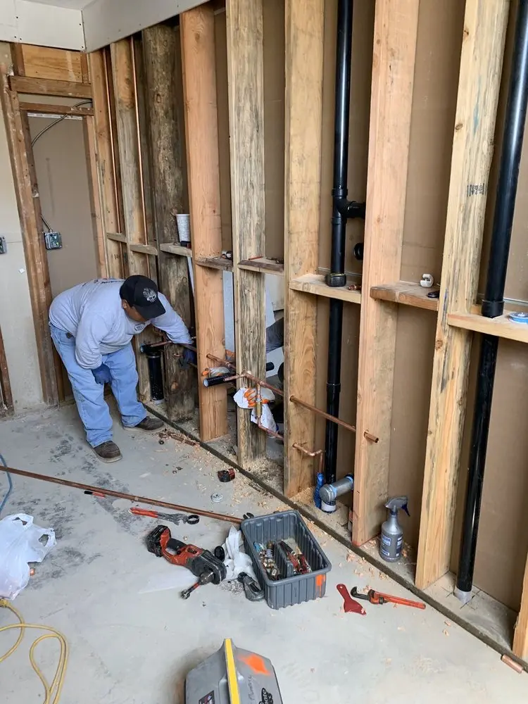 Commercial rough-in plumbing for Water Heater Replacement in Fresno